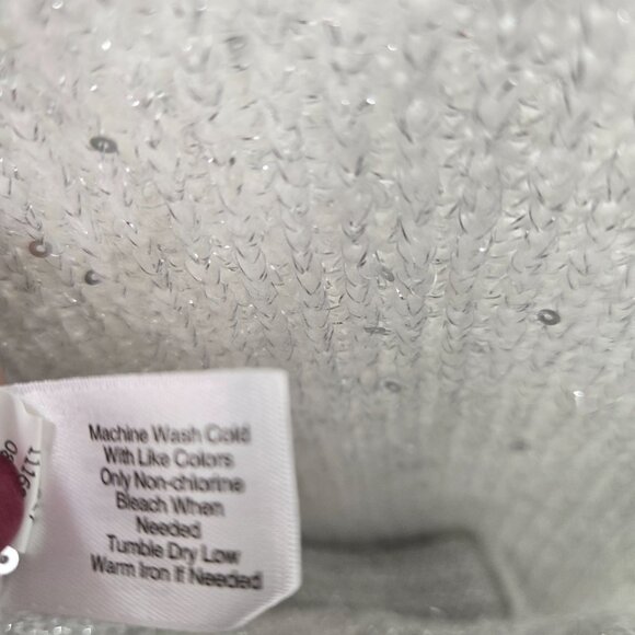 Lane Bryant Gray Metallic Sequin Open Cardigan Shrug Size 18/20 - Picture 8 of 9